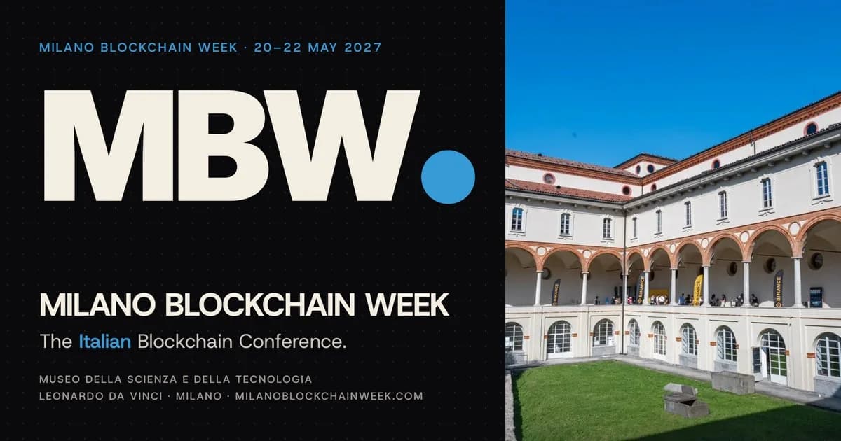 Milano Blockchain Week 2027 banner