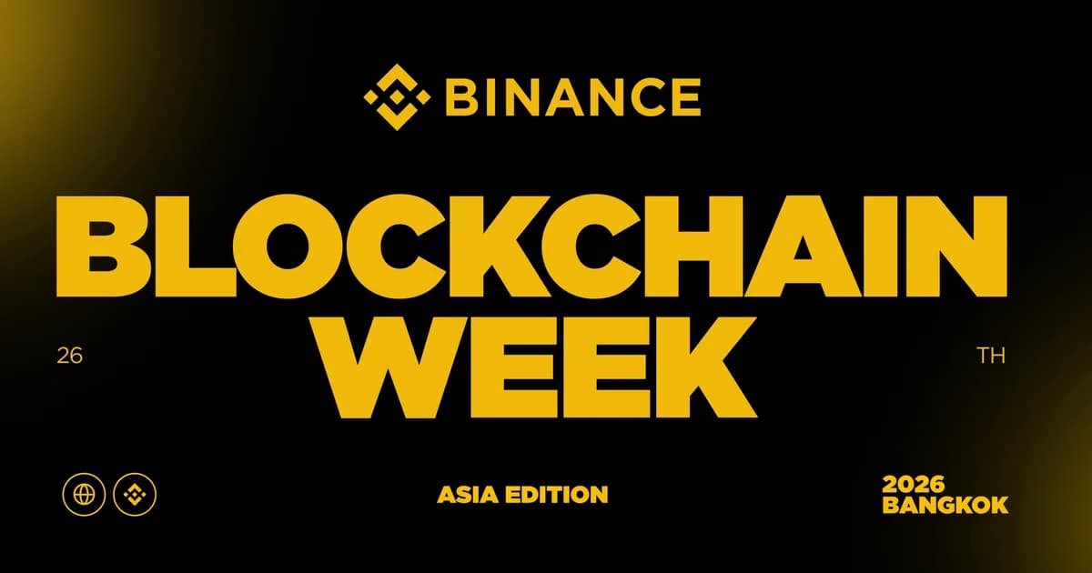 Binance Blockchain Week 2026 banner