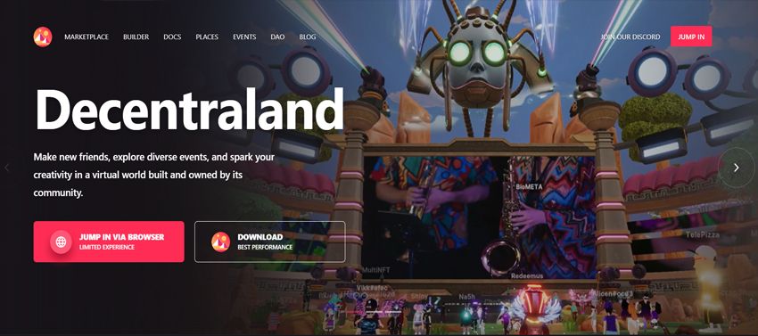 Top 10 Metaverse Platforms 7 Decentraland